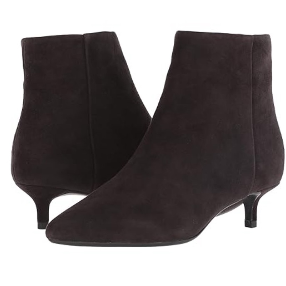 Taryn Rose New "Nora Silky Suede" Chocolate (Dark Brown)  Booties, Size 11!